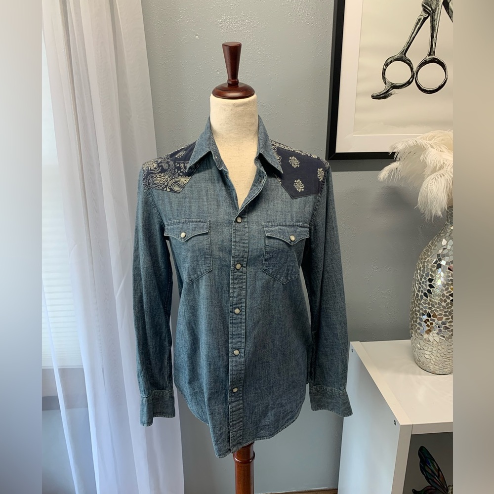 Polo Ralph Lauren paisley print denim shirt